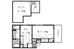 フィアクローバー 1DKの間取図画像