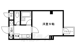 パインフィールド御池 1Kの間取図画像
