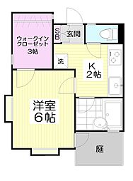 パールハイツ 1Kの間取図画像