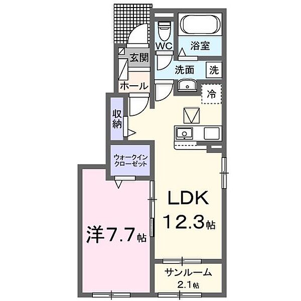 House　Luft　I 106｜茨城県常陸太田市山下町(賃貸アパート1LDK・1階・50.14㎡)の写真 その2