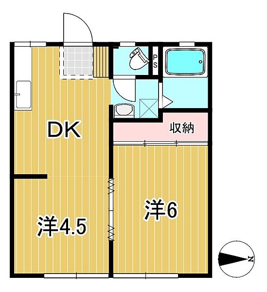 いとうハイツA 102｜茨城県日立市東大沼町２丁目(賃貸アパート2DK・1階・35.91㎡)の写真 その2