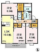 カーサ　アコルデ　B 202 ｜ 茨城県日立市本宮町５丁目（賃貸アパート3LDK・2階・70.16㎡） その2