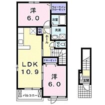 プリートII 201 ｜ 茨城県常陸太田市馬場町（賃貸アパート2LDK・2階・57.21㎡） その2