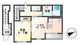 サンハイム 202 ｜ 茨城県日立市金沢町１丁目（賃貸アパート1LDK・2階・44.49㎡） その2