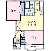 ミレニアムII 103 ｜ 茨城県日立市十王町友部（賃貸アパート2LDK・1階・51.79㎡） その2