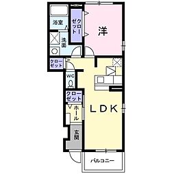 エレガンテ・カーサ 1LDKの間取図画像