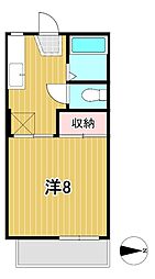 クオリティハイツ 1Kの間取図画像