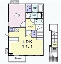 サンパティークメゾン 1LDKの間取図画像