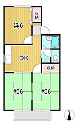 ヴィラみかの原A 3DKの間取図画像