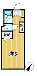 戸崎スチューデンツハウスC 1Kの間取図画像