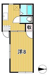 コーポクボタ 1Kの間取図画像