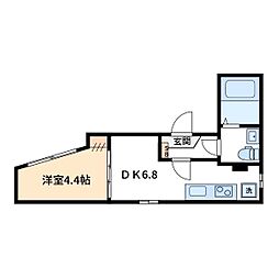東京メトロ東西線 葛西駅 徒歩5分の賃貸マンション 5階1DKの間取り
