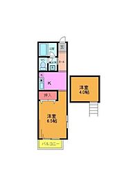 テラス今川A 1Kの間取図画像