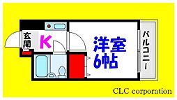 プランドール富浜第2ビル 1Kの間取図画像