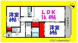 ベルフレンテ 2LDKの間取図画像