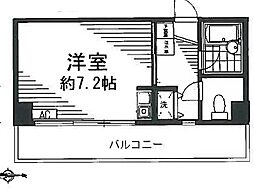 ジャネットビル 1Kの間取図画像