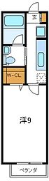 さらさ4 1Kの間取図画像