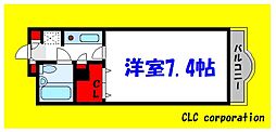 メゾン南行徳 1Kの間取図画像
