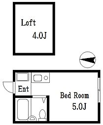シャンテ錦糸町2 ワンルームの間取図画像