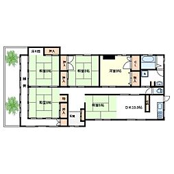 東京メトロ千代田線 綾瀬駅 徒歩15分の賃貸マンション 1階5LDKの間取り