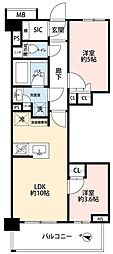 イノバスすみだ八広 2LDKの間取図画像