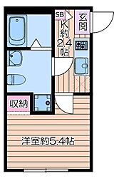 B. 1Kの間取図画像