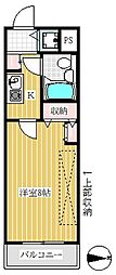 ダイヤモンドスクエア桜台1 1Kの間取図画像