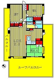 レーベンハイム柏 9階3LDKの間取り