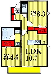 間取図画像 2LDK