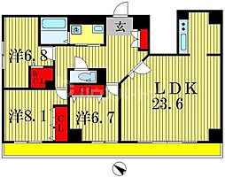 エルピス 2階3LDKの間取り