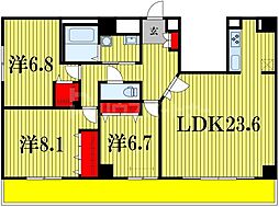 エルピス 2階3LDKの間取り