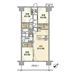 ソライエ流山おおたかの森 8階3LDKの間取り