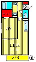 グラン・ヴェルジェ 1LDKの間取図画像