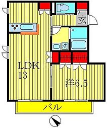 グランソレーユ 1LDKの間取図画像