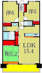 パークホームズ南柏ステーションアヴェニュー 3LDKの間取図画像