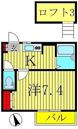 MAhill 1Kの間取図画像