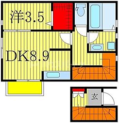 ラ・ルーナ 1SKの間取図画像