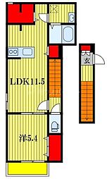 Charmant 1LDKの間取図画像