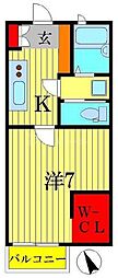 アパートメントKVol2 1Kの間取図画像
