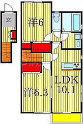 ParksideTerrace 2LDKの間取図画像