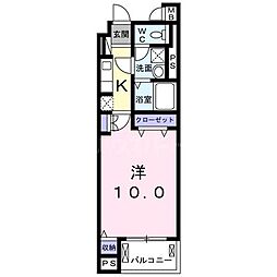 オークリーフビレッジ 1Kの間取図画像