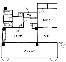栄マンション 2LDKの間取図画像