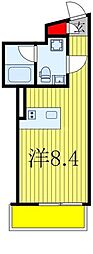 thetriasKASHIWA ワンルームの間取図画像