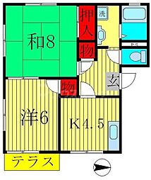 セピアコート 2Kの間取図画像