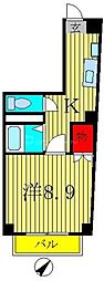 SAビル 1Kの間取図画像