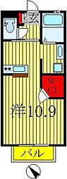 フォレスト ワンルームの間取図画像