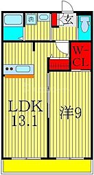 エスタシオン南柏 1LDKの間取図画像