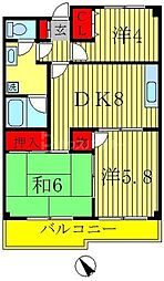 グランデール 3DKの間取図画像