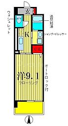 セントラルパークウッズ 1Kの間取図画像