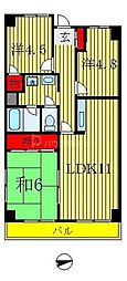松戸シティハイツ 3LDKの間取図画像